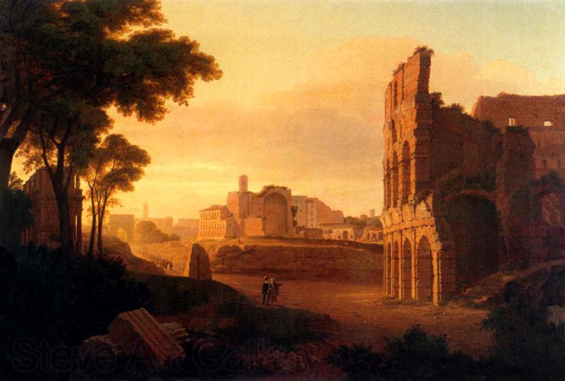 Rudolf Wiegmann Rom, Colosseum and the Roman Forum Norge oil painting art